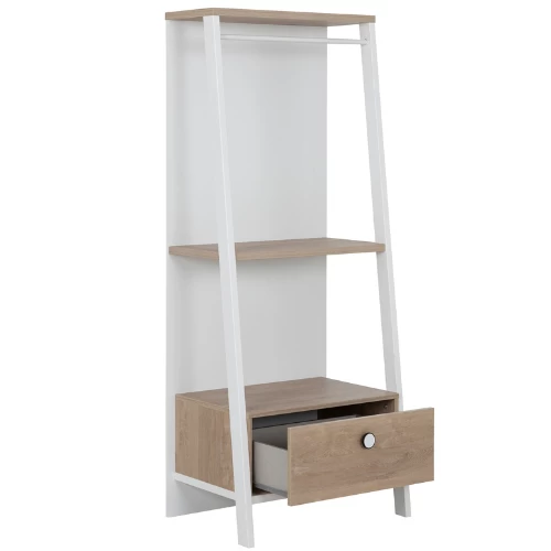 Portant Ciana 1 Tiroir - Chêne/blanc 8 Portant Ciana 1 Tiroir - Chêne/blanc – Image 8