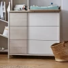 Commode Binno 3 Tiroirs - Pin Blanchi/blanc