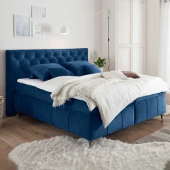 Lit Boxspring Pemberley 180x200cm - Bleu