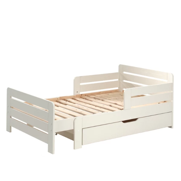 Lit Extensible Jumper Avec Tiroir De Lit - Blanc 7 Lit Extensible Jumper Avec Tiroir De Lit - Blanc – Image 7