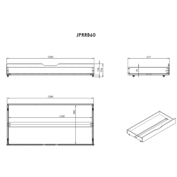 Lit Extensible Jumper Avec Tiroir De Lit - Blanc 2 Lit Extensible Jumper Avec Tiroir De Lit - Blanc – Image 2
