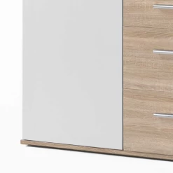 Commode Debby 2 Portes Et 4 Tiroirs - Blanc/chêne Sonoma -Magasin De Meubles Ontwerp zonder titel 2022 08 17T151337.382 7416