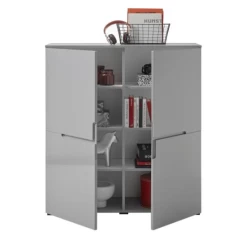 Commode Seta Avec 2 Portes - Gris Brillant -Magasin De Meubles Ontwerp zonder titel 2022 08 18T144151.188 331d