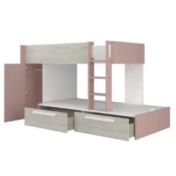 Lit Superposé Fleur Avec Armoire Et Tiroirs - Vieux Rose 17 Lit Superposé Fleur Avec Armoire Et Tiroirs - Vieux Rose -Magasin De Meubles Ontwerp zonder titel 2022 10 24T132044.406 9123