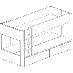 Lit Superposé Fleur Avec Tiroirs De Lit - Gris -Magasin De Meubles Ontwerp zonder titel 2022 10 24T141019.275 1 972a