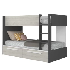 Lit Superposé Fleur Avec Tiroirs De Lit - Gris -Magasin De Meubles Ontwerp zonder titel 2022 10 24T141441.161 6c8e