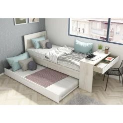 Lit Shipley 90x200 Avec Bureau Et Tiroir De Lit - Pin/blanc -Magasin De Meubles Ontwerp zonder titel 2022 10 24T155204.906 b48d