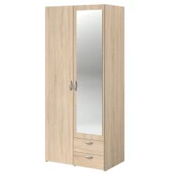 Armoire De Rangement Salvador Miroir, 2 Portes & 2 Tiroirs - Chêne Sonoma -Magasin De Meubles Ontwerp zonder titel 2022 10 27T090814.661 09bc