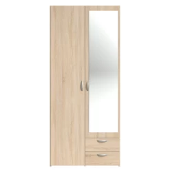 Armoire De Rangement Salvador Miroir, 2 Portes & 2 Tiroirs - Chêne Sonoma -Magasin De Meubles Ontwerp zonder titel 2022 10 27T090841.738 293b