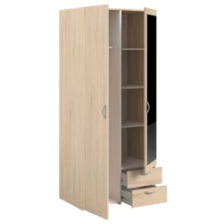 Armoire De Rangement Salvador Miroir, 2 Portes & 2 Tiroirs - Chêne Sonoma -Magasin De Meubles Ontwerp zonder titel 2022 10 27T090930.550 3512