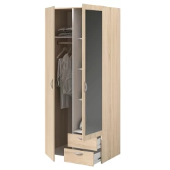 Armoire De Rangement Salvador Miroir, 2 Portes & 2 Tiroirs - Chêne Sonoma -Magasin De Meubles Ontwerp zonder titel 2022 10 27T091053.222 012f