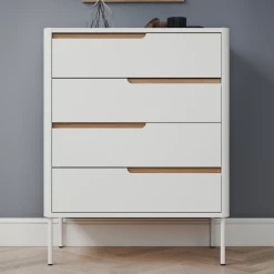 Commode Switch 102 Cm 4 Tiroirs - Blanc