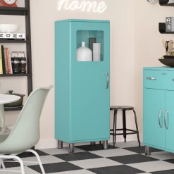 Armoire Malibu 143,5 Cm 1 Porte - Bleu Lagon