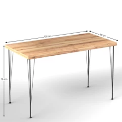 Dragon Dining Table | 100% Melamine | Metal Frame | Oak Black -Magasin De Meubles Ontwerp zonder titel 2023 01 30T082125.438 73ee