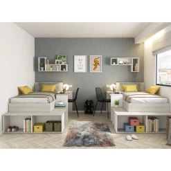 Lit Quinn 90x200 Cm Avec Bureau Et Rangement - Pin/blanc -Magasin De Meubles Ontwerp zonder titel 2023 02 06T092951.165 aad8