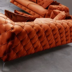 Canapé 3 Places Confortable Au Design Unique | Structure En Bois De Hêtre | Tissu 100% Polyester | Couleur Orange -Magasin De Meubles Ontwerp zonder titel 2023 02 28T105010.194 c673