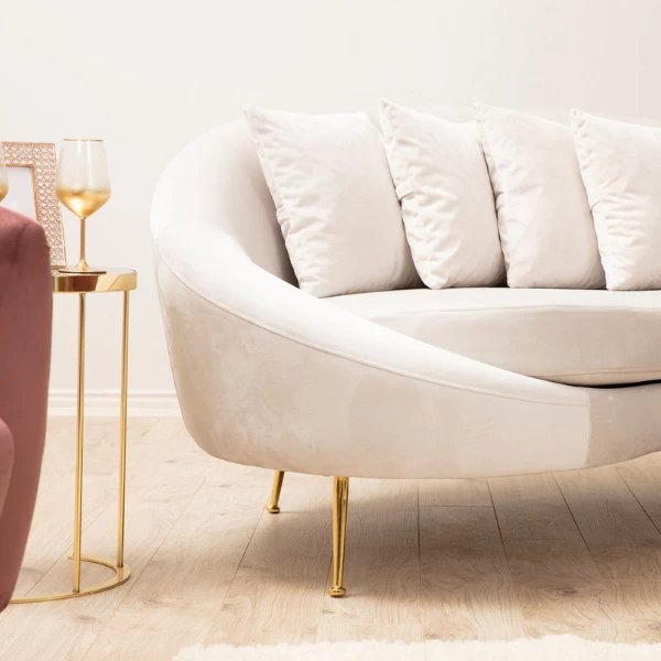 Canapé 3 Places | Confortable Et élégant | Structure En Bois De Hêtre | Tissu Polyester | Longueur 255cm 4 Canapé 3 Places | Confortable Et élégant | Structure En Bois De Hêtre | Tissu Polyester | Longueur 255cm – Image 4