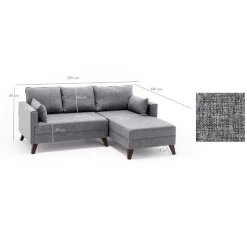 Canapé-lit D'angle Confortable Et élégant | 205cm De Largeur | Cadre En Bois/MDF | Tissu 100% Polyester -Magasin De Meubles Ontwerp zonder titel 2023 03 02T142554.643 02b3