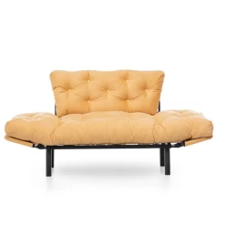 Canapé-lit 2 Places Confortable | Design élégant | Structure En Métal | Tissu Polyester | Couleur Moutarde -Magasin De Meubles Ontwerp zonder titel 2023 03 16T084319.173 7130