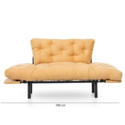 Canapé-lit 2 Places Confortable | Design élégant | Structure En Métal | Tissu Polyester | Couleur Moutarde -Magasin De Meubles Ontwerp zonder titel 2023 03 16T084648.299 e72f