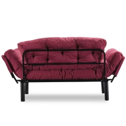 Canapé-lit 2 Places" - Cadre 100% Métal - Tissu Facile à Nettoyer - Marron -Magasin De Meubles Ontwerp zonder titel 2023 03 16T085937.015 198e