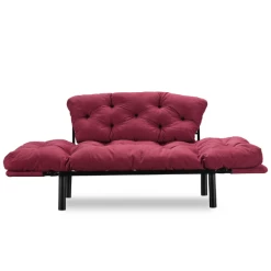 Canapé-lit 2 Places" - Cadre 100% Métal - Tissu Facile à Nettoyer - Marron -Magasin De Meubles Ontwerp zonder titel 2023 03 16T090006.527 321b