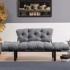 Canapé-lit 2 Places - Design Confortable Et élégant - Largeur 155cm - Gris -Magasin De Meubles Ontwerp zonder titel 2023 03 16T094224.630 5455