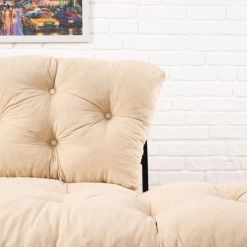 Canapé-lit 2 Places" | Confort Et Design Unique | Structure En Métal Et Tissu Microfibre | Crème -Magasin De Meubles Ontwerp zonder titel 2023 03 16T100011.811 499b