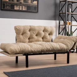 Canapé-lit 2 Places" | Confort Et Design Unique | Structure En Métal Et Tissu Microfibre | Crème -Magasin De Meubles Ontwerp zonder titel 2023 03 16T100227.839 b6cb