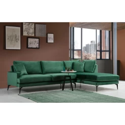 Confort Et Style : Canapé D'angle Vert | Structure En Bois De Hêtre | Tissu 100% Polyester -Magasin De Meubles Ontwerp zonder titel 2023 03 16T130809.975 6a65