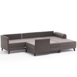 Canapé D'angle Confortable Et élégant | Cadre En Bois Lourd | 300cm De Largeur | Marron -Magasin De Meubles Ontwerp zonder titel 2023 03 17T134708.460 7b90