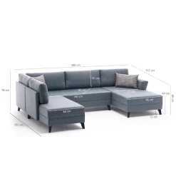 Canapé D'angle Confortable Et élégant | Cadre En Bois Lourd | 300cm De Largeur | Marron -Magasin De Meubles Ontwerp zonder titel 2023 03 17T134835.705 f9f3