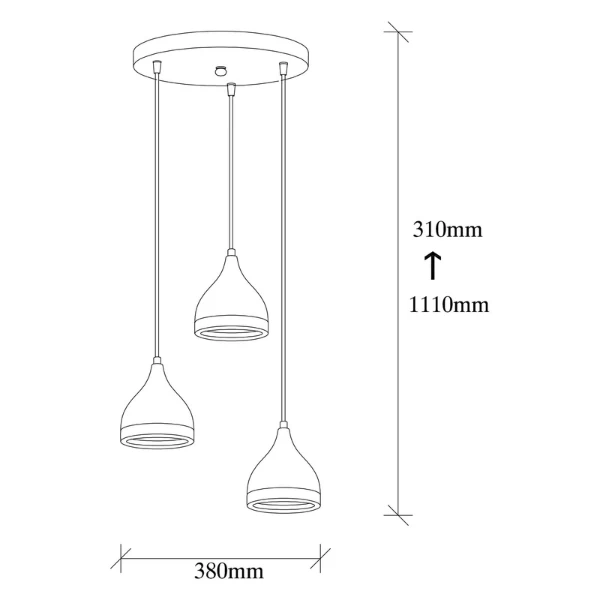 Opviq Lustre En Métal | Hauteur Réglable | Cuivre Noir 4 Opviq Lustre En Métal | Hauteur Réglable | Cuivre Noir – Image 4