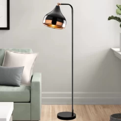 Lampadaire Odiel 120 Cm-noir/cuivre