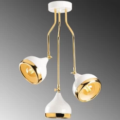 Opviq Lustre | Hauteur Réglable | Or Blanc