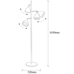 Opviq Lampadaire | Corps En Métal | Cuivre Noir | 52 Cm De Diamètre | 163 Cm De Hauteur -Magasin De Meubles Ontwerp zonder titel 2023 03 21T160324.630 4c8d