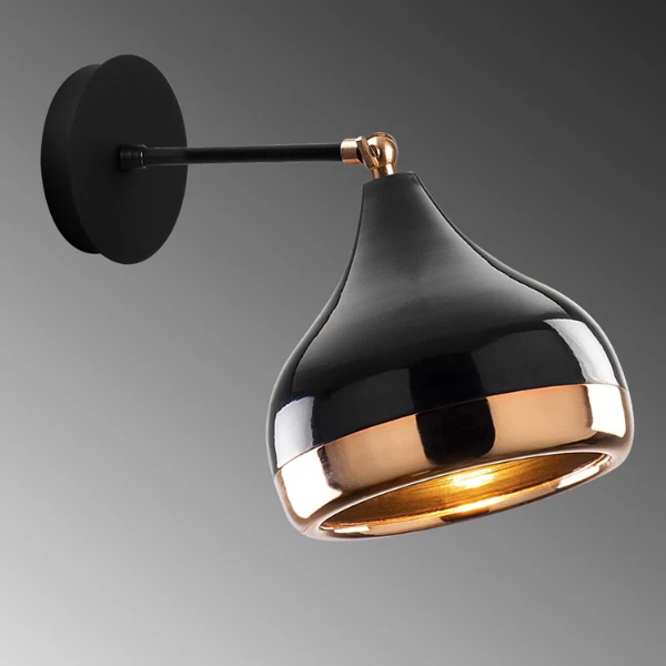 Opviq Wall Lamp | 17x28cm | IRON BODY | Black Copper 1 Opviq Wall Lamp | 17x28cm | IRON BODY | Black Copper