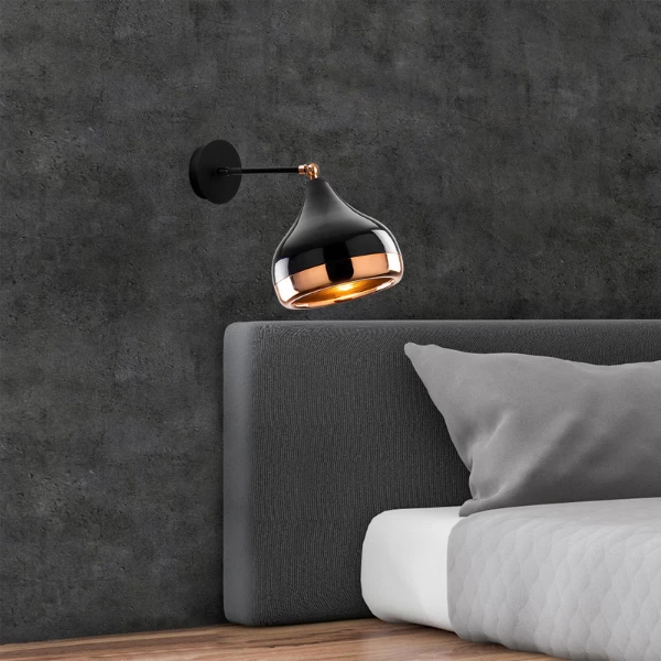 Opviq Wall Lamp | 17x28cm | IRON BODY | Black Copper 4 Opviq Wall Lamp | 17x28cm | IRON BODY | Black Copper – Image 4