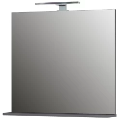Miroir De Salle De Bain Sepp Avec étagère Et éclairage - Gris Graphite