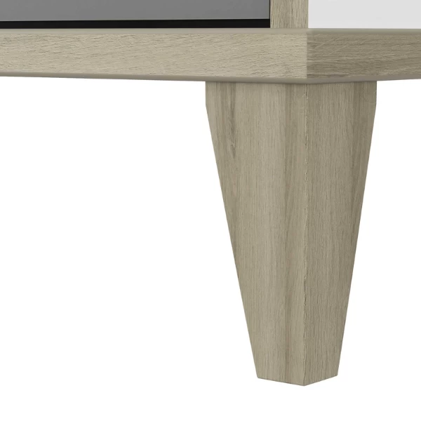 Armoire Gerry-gris Clair/blanc Mat/chêne Kronberg 5 Armoire Gerry-gris Clair/blanc Mat/chêne Kronberg – Image 5