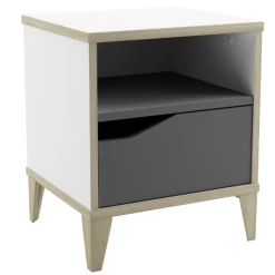 Table De Chevet Gerry-gris Clair/blanc Mat/chêne Kronberg -Magasin De Meubles Ontwerp zonder titel 2023 04 17T163552.567 04b2