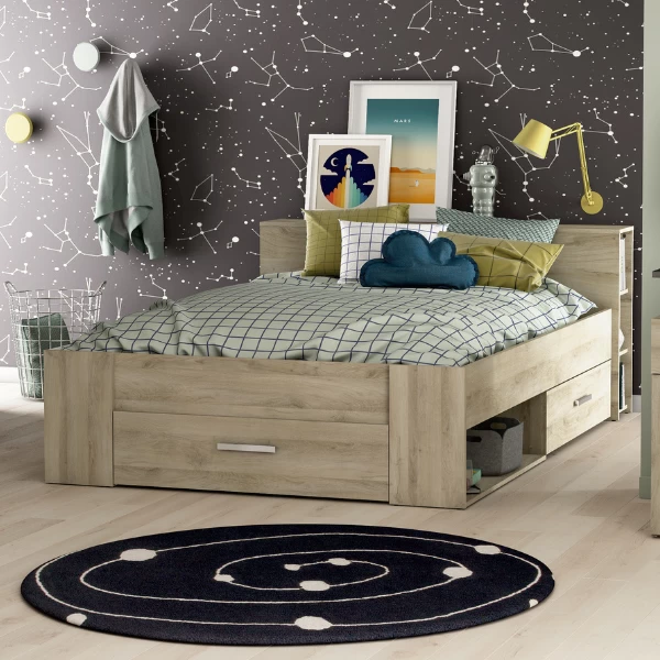 Lit Polly 160 X 200 Cm-chêne Kronberg