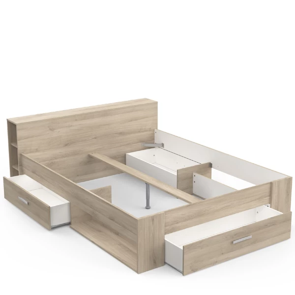 Lit Polly 160 X 200 Cm-chêne Kronberg 4 Lit Polly 160 X 200 Cm-chêne Kronberg – Image 4