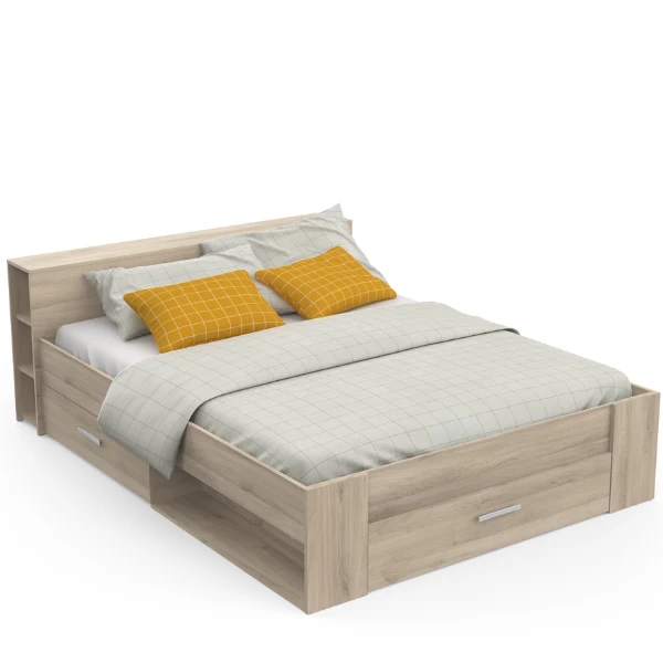 Lit Polly 160 X 200 Cm-chêne Kronberg 2 Lit Polly 160 X 200 Cm-chêne Kronberg – Image 2