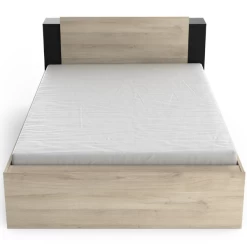 Lit Maura Avec Espace De Rangement 140 X 190 Cm/200 Cm-chêne Kronberg/noir Mat -Magasin De Meubles Ontwerp zonder titel 2023 04 27T090512.540 f465