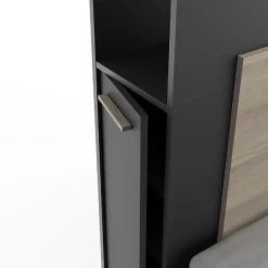 Lit Liva 140 X 190 Cm/200 Cm-chêne Kronberg/noir Mat -Magasin De Meubles Ontwerp zonder titel 2023 04 27T092210.774 48d2