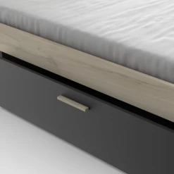 Lit Liva 140 X 190 Cm/200 Cm-chêne Kronberg/noir Mat -Magasin De Meubles Ontwerp zonder titel 2023 04 27T092329.827 46c4