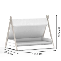 Lit Tipi Dreamcatcher 70 X 140 Cm-blanc Mat/taupe/écru -Magasin De Meubles Ontwerp zonder titel 2023 04 28T145303.548 d9c1