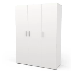 Armoire Maura 3 Portes Tournantes, 1 Tringle Et 5 étagères-blanc Mat -Magasin De Meubles Ontwerp zonder titel 2023 05 02T152307.062 2890