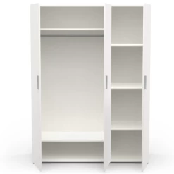 Armoire Maura 3 Portes Tournantes, 1 Tringle Et 5 étagères-blanc Mat -Magasin De Meubles Ontwerp zonder titel 2023 05 02T152432.225 7986
